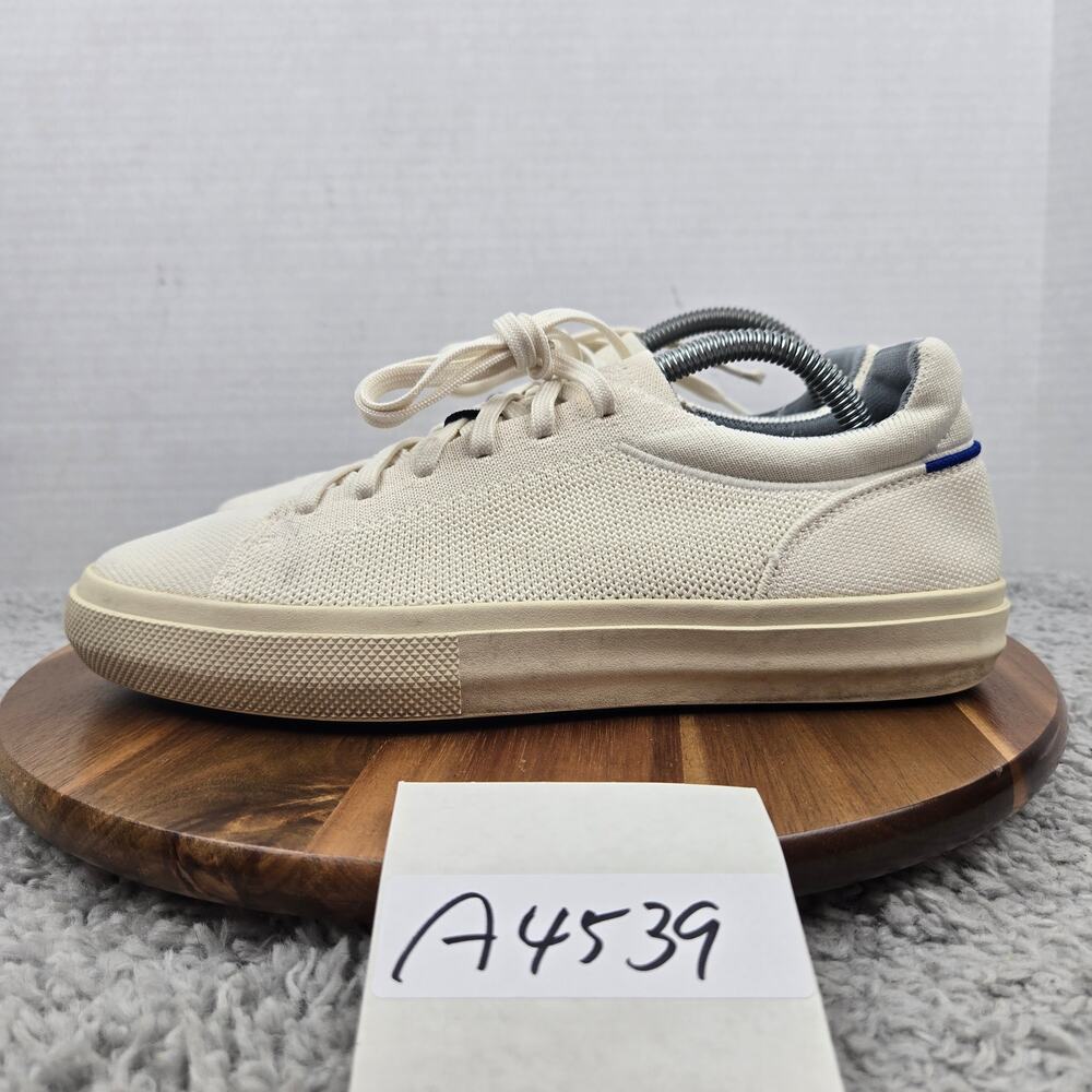 Rothy's Womens 10 The RS02 Sneaker Ivory Knit Casual Lifestyle Lace Up Shoe